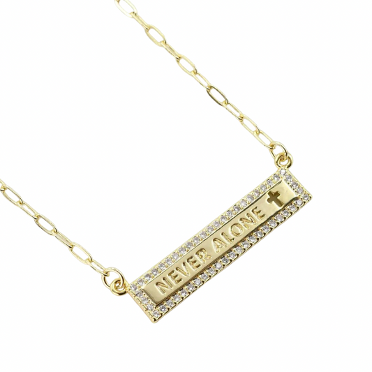 Never Alone Gold Necklace
