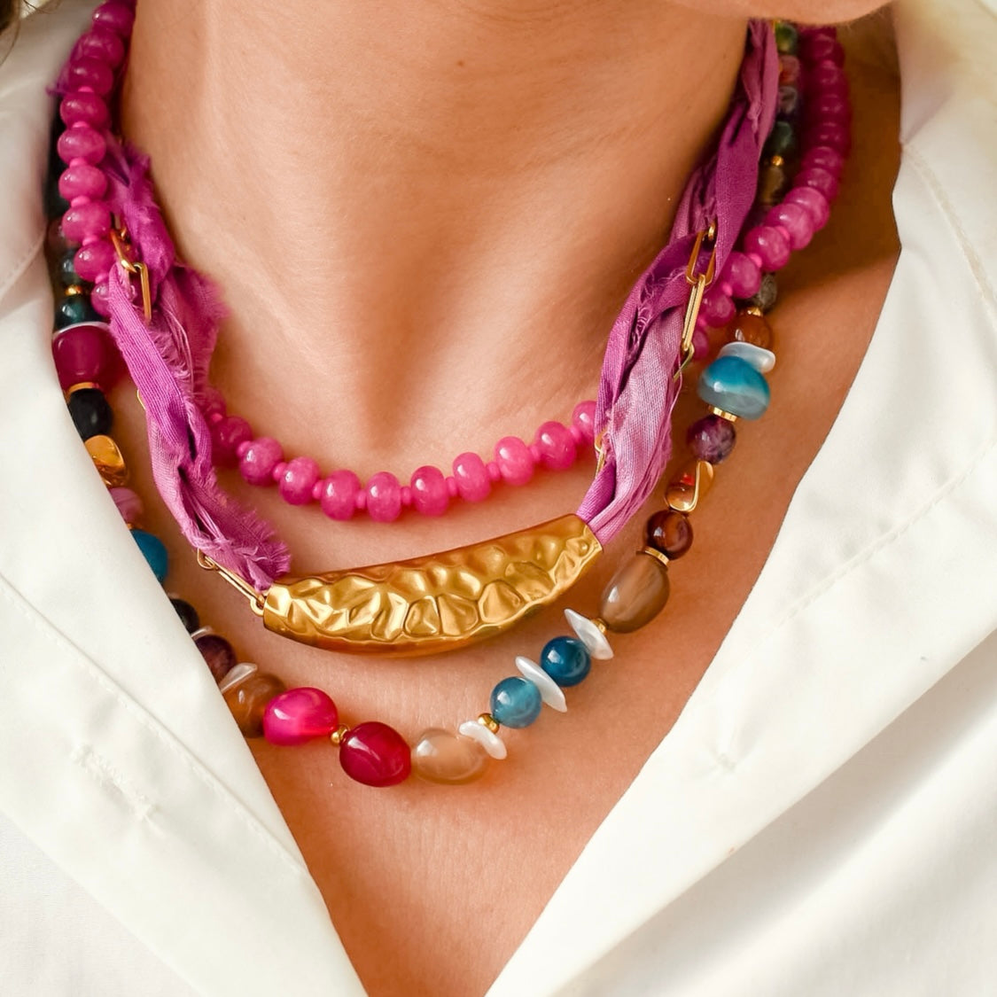 Jewels  Crush Gemstone Necklace