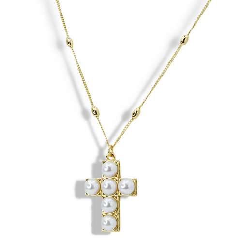 Pearl Cross Necklace
