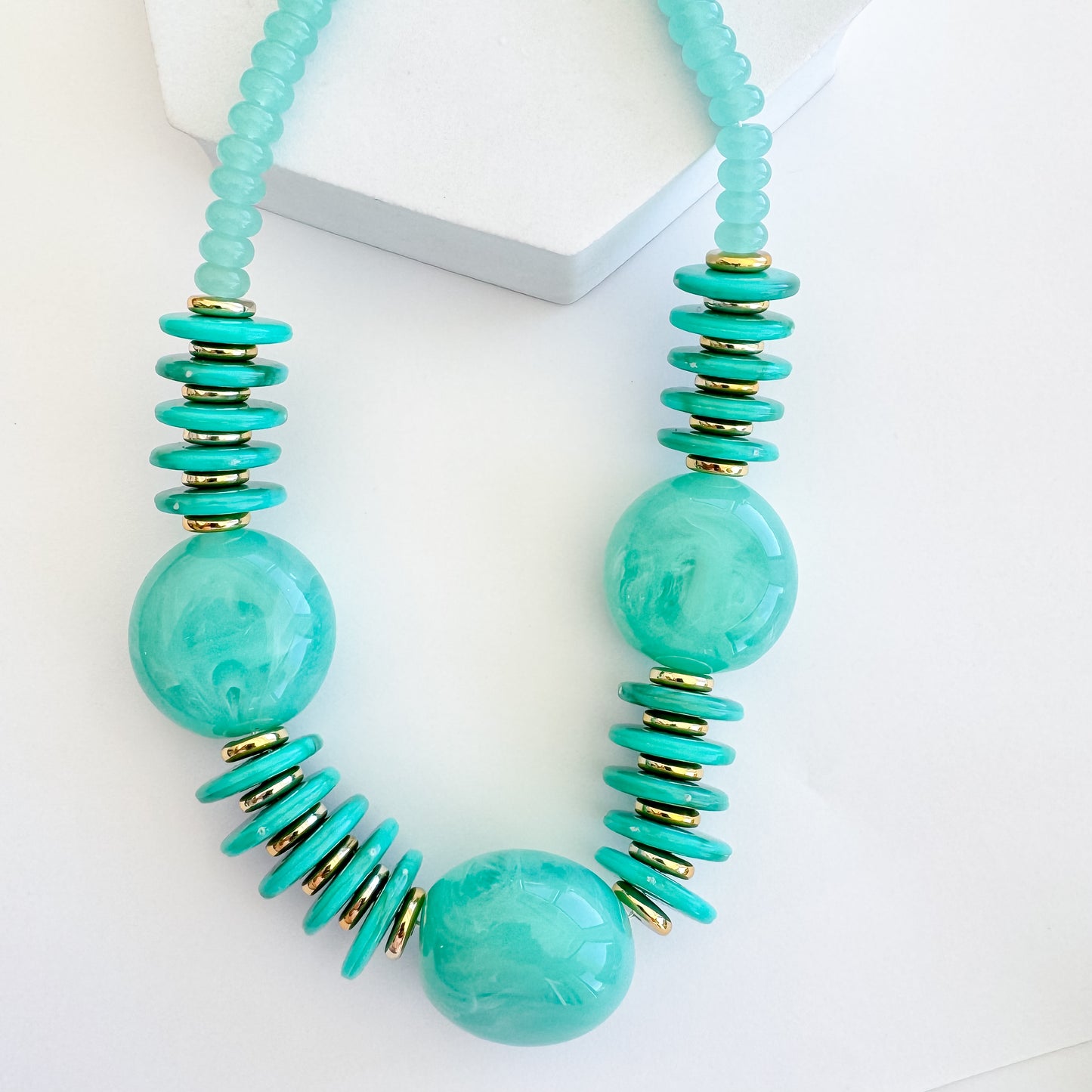 Round Top Turquoise Necklace