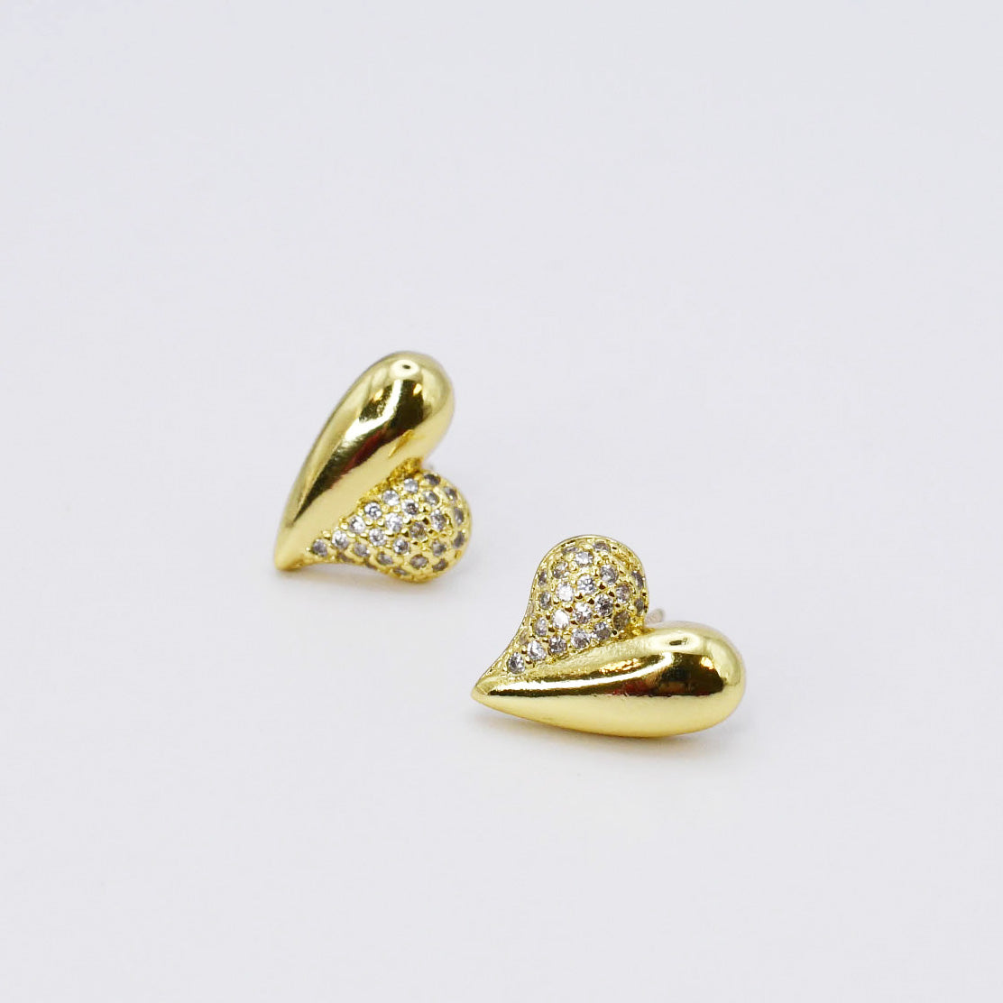 Rosy Heart Gold Stud E31