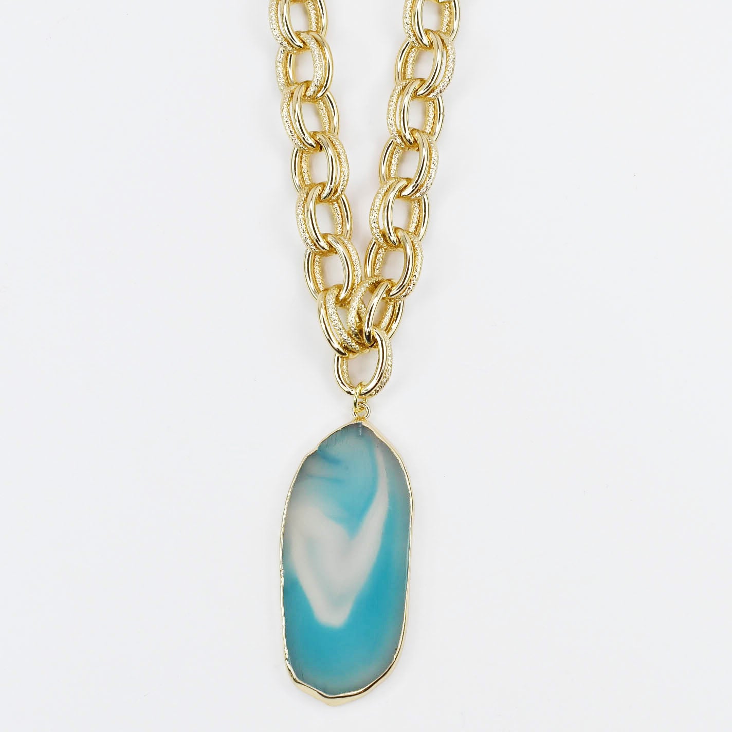 Azure Drift Pendant Necklace