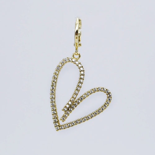 Big Tracing Heart Charm CH-376