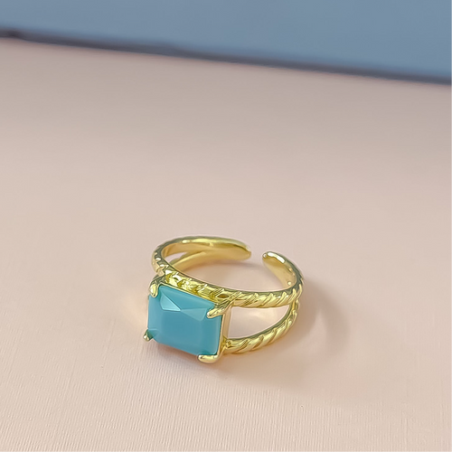 Turquoise Twist Ring