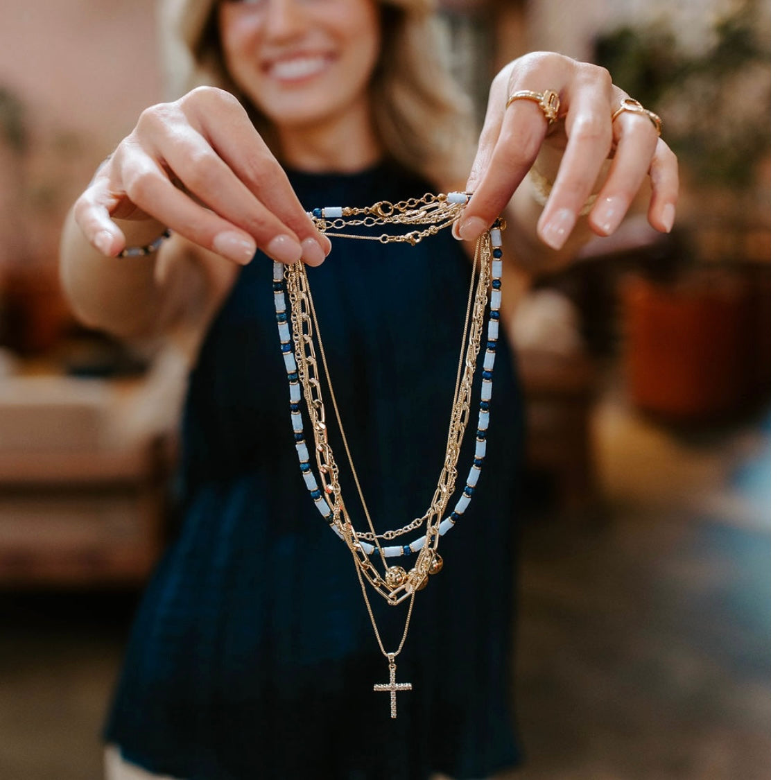 Triple Fireball Necklace