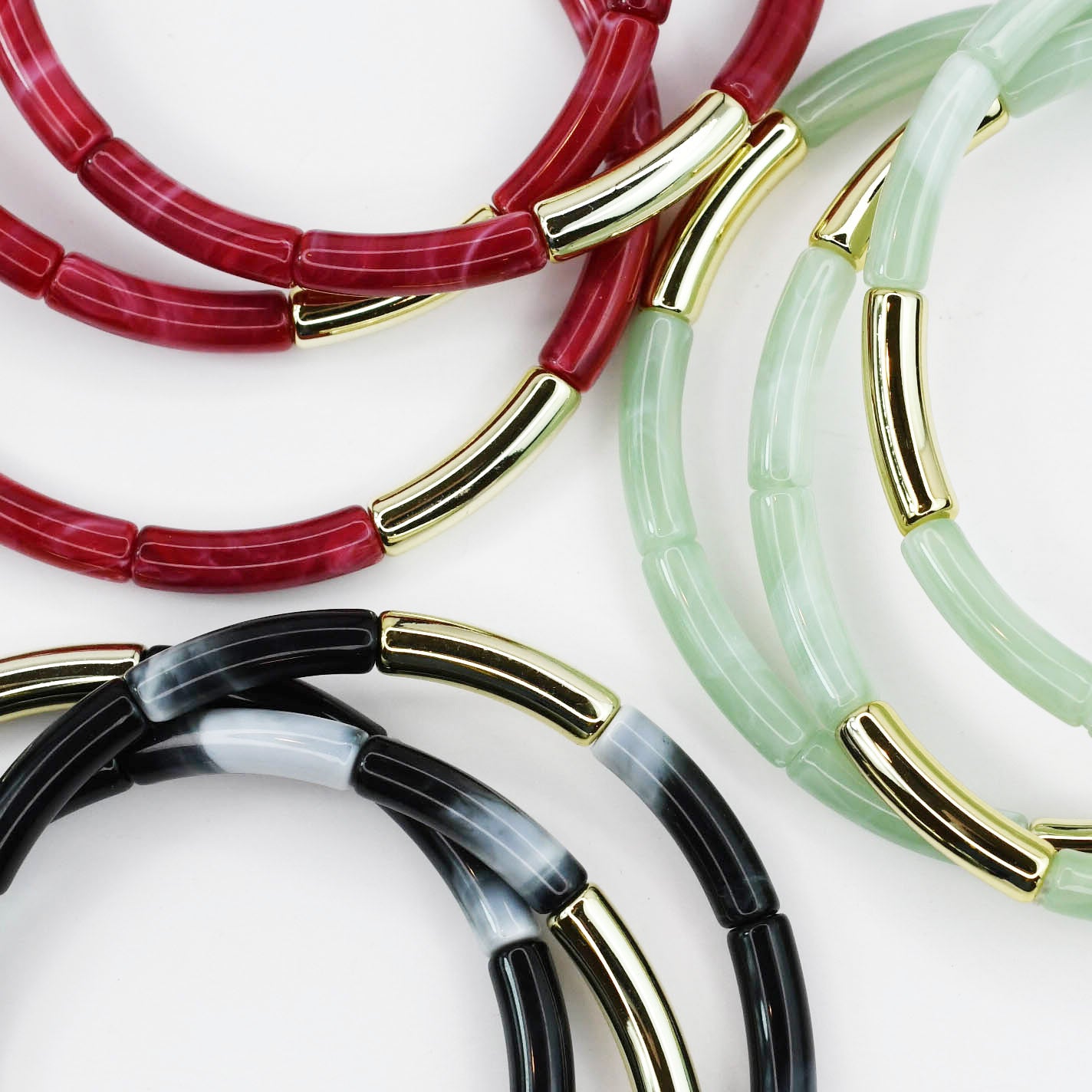 Dainty Glam Stretch Bracelet Set