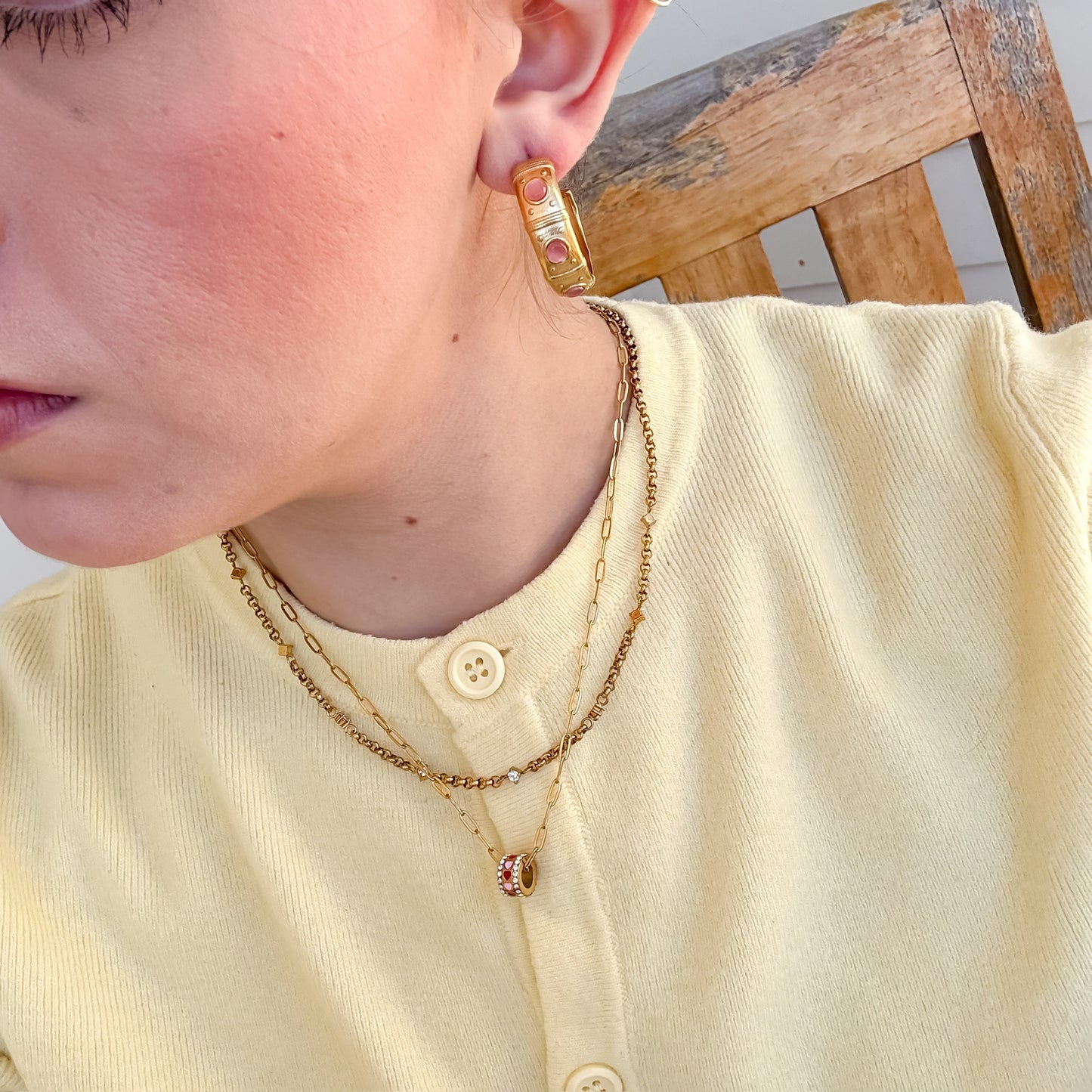 Vintage Rose Heart Hoop