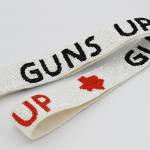 Load image into Gallery viewer, GUNS UP Red/Black Texas Map Beaded Strap
