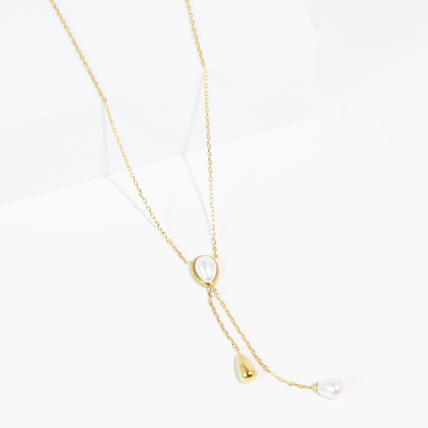 Waterproof Golden Drop Necklace