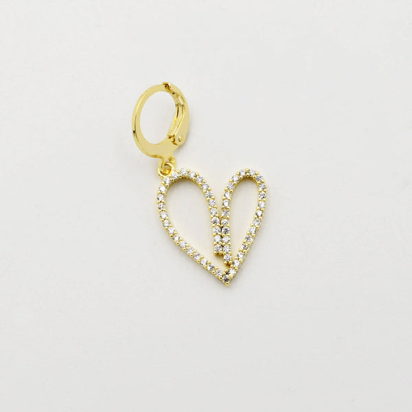 Heart Tracing Gold Charm