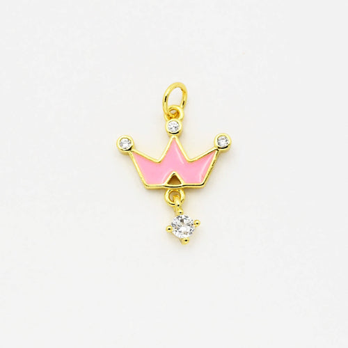 Pink Crown Charm CH-291