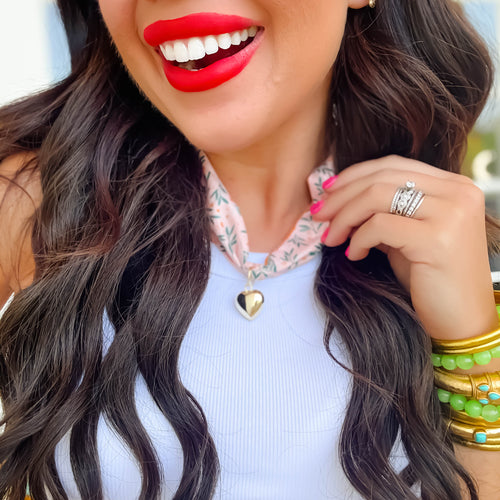 Orange You in Love Scarf Charm Necklace