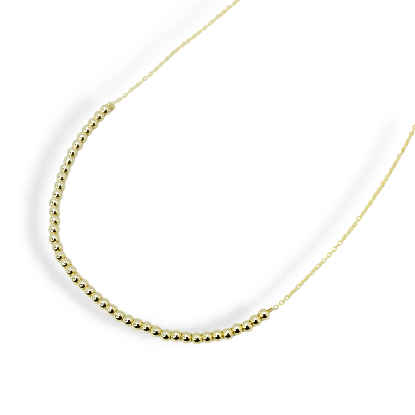 Dainty Gold Beads Necklace