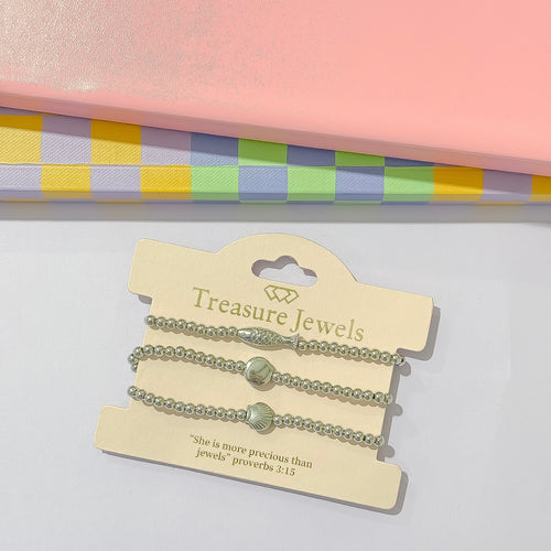 Seaside Treasures Silver Bracelet Set