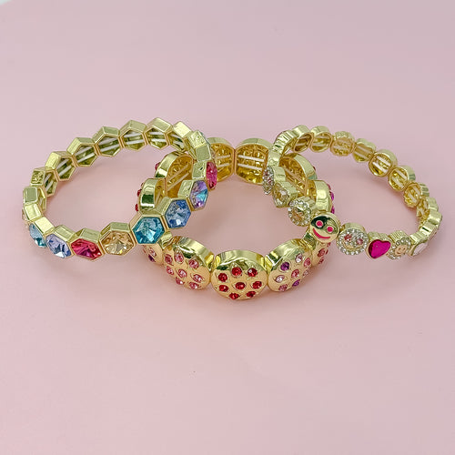 Smiley Sparkle Bracelet Set