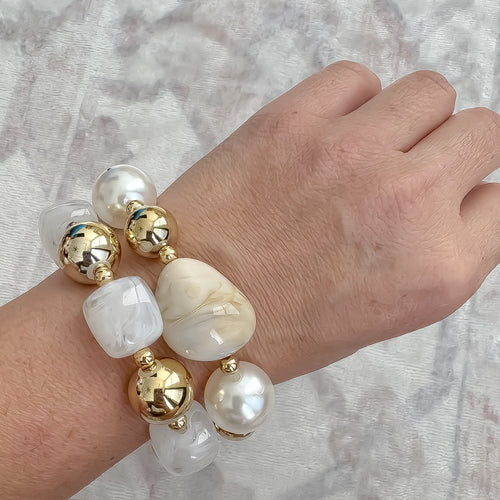 Neutral Girly Bracelet Stack