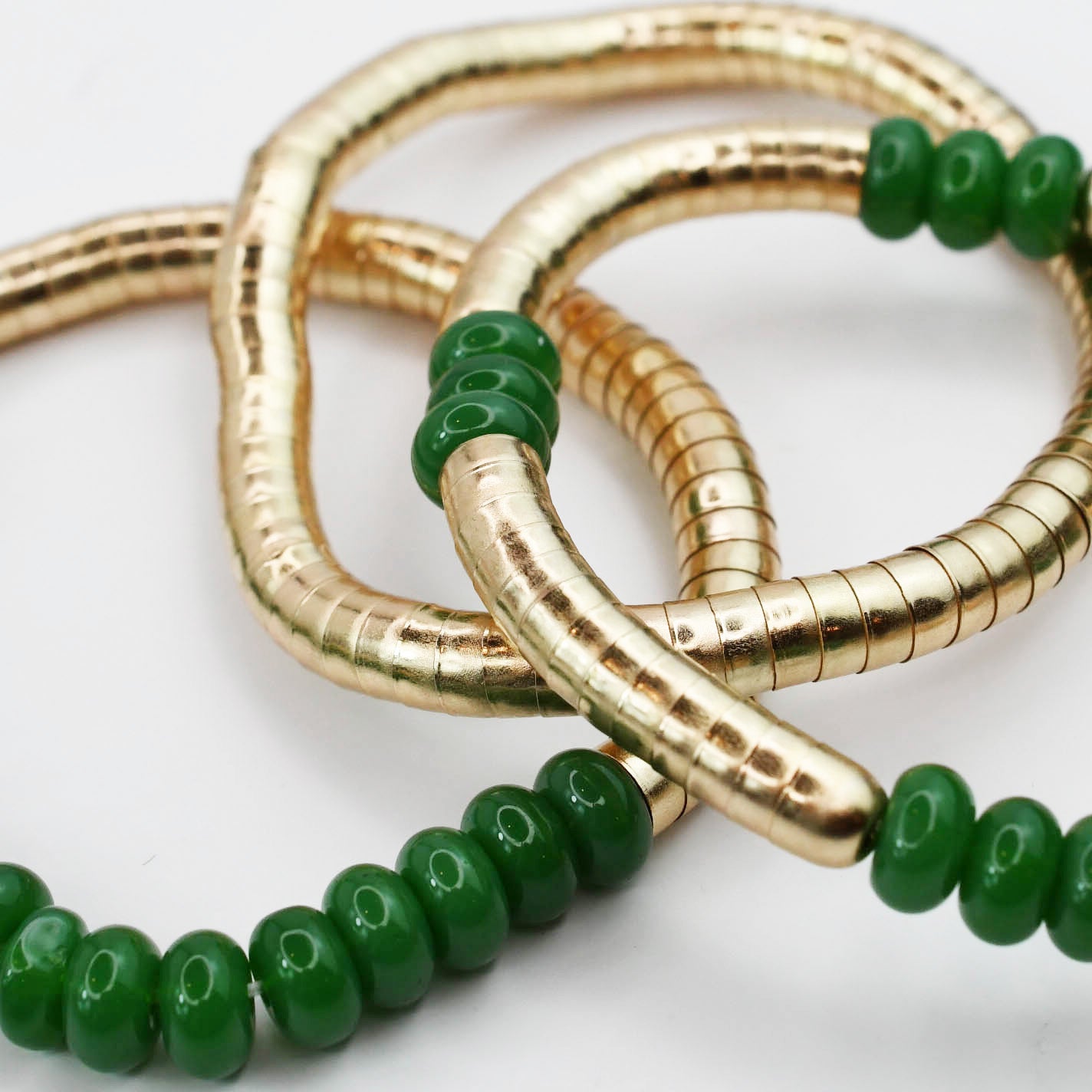 Imperial Green Stretch Bracelet Set