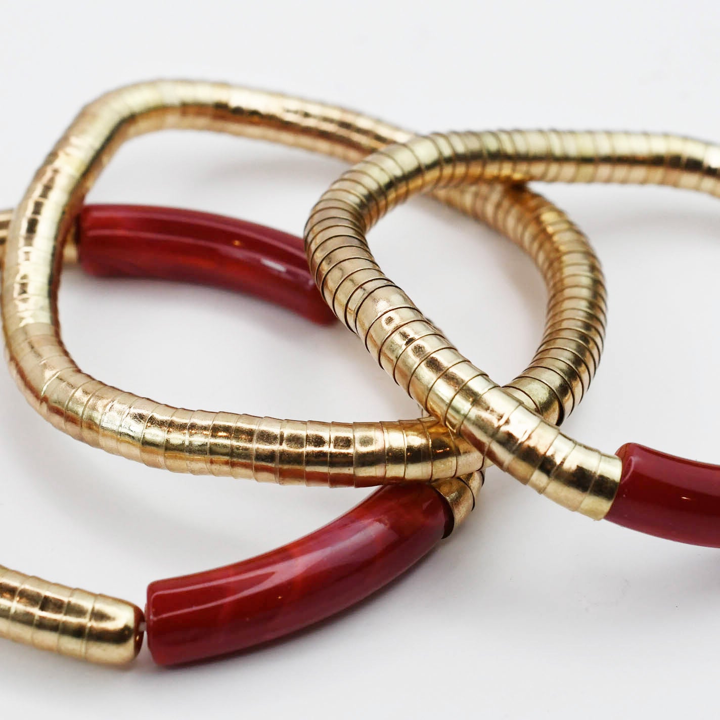 Imperial Red Stretch Bracelet Set