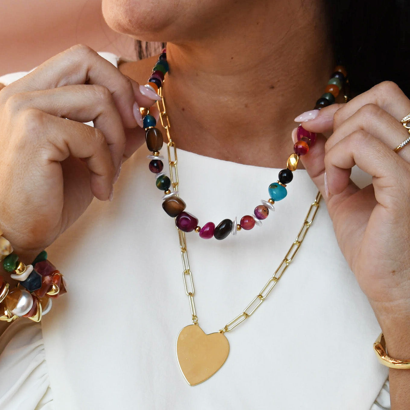 Jewels  Crush Gemstone Necklace