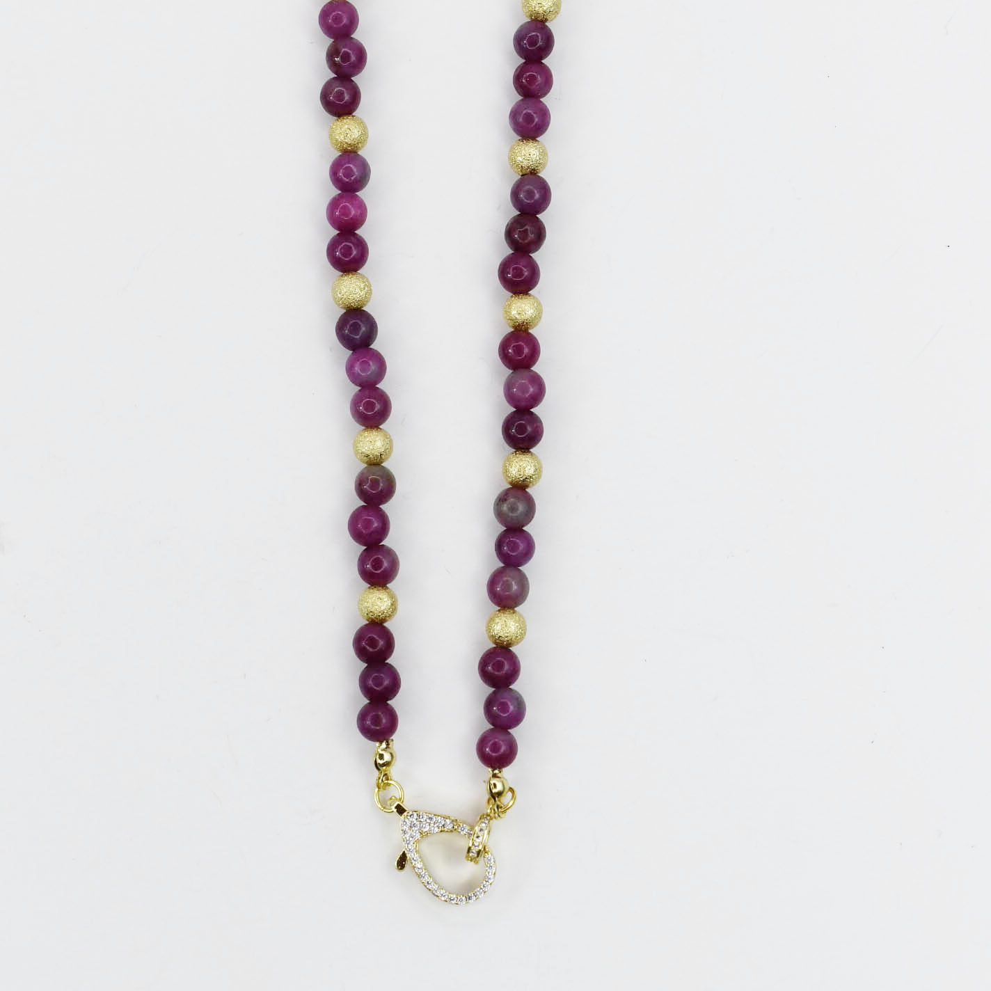 Just the Girl Gemstone Beaded Necklace with Lobster Claw