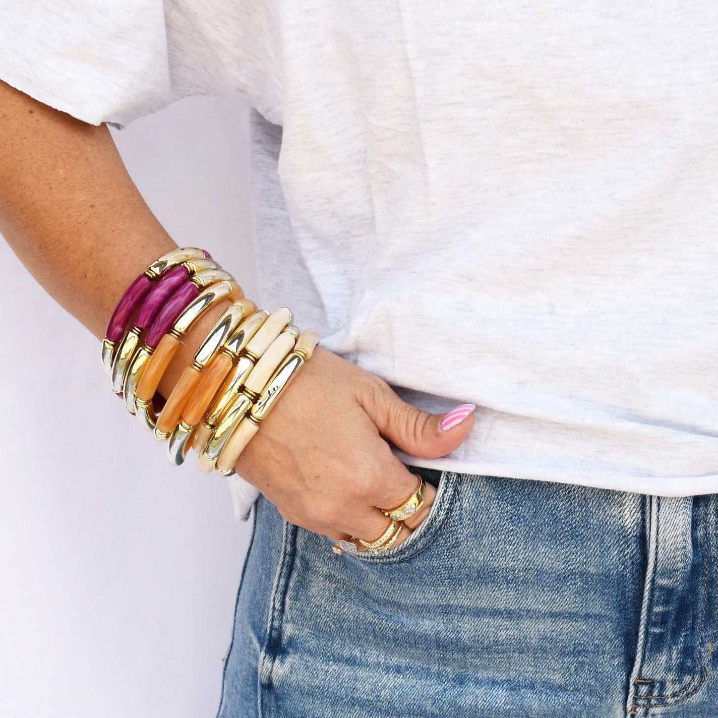 Live a Little Skinny Stretch Bracelet
