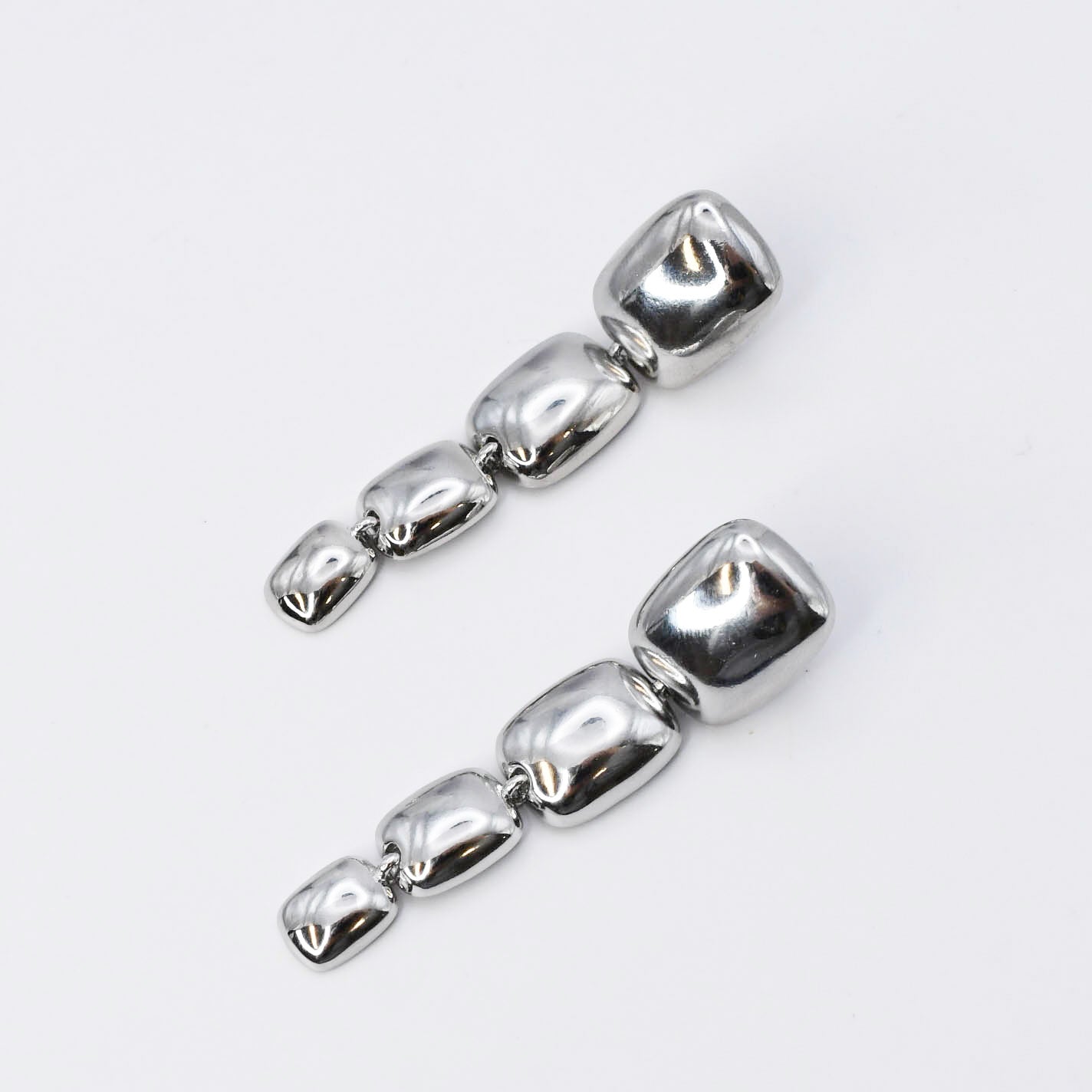 Majestic Drops Silver Earrings