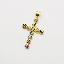 Load image into Gallery viewer, Pave Crystal Cross Charm
