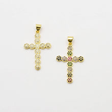 Load image into Gallery viewer, Pave Crystal Cross Charm
