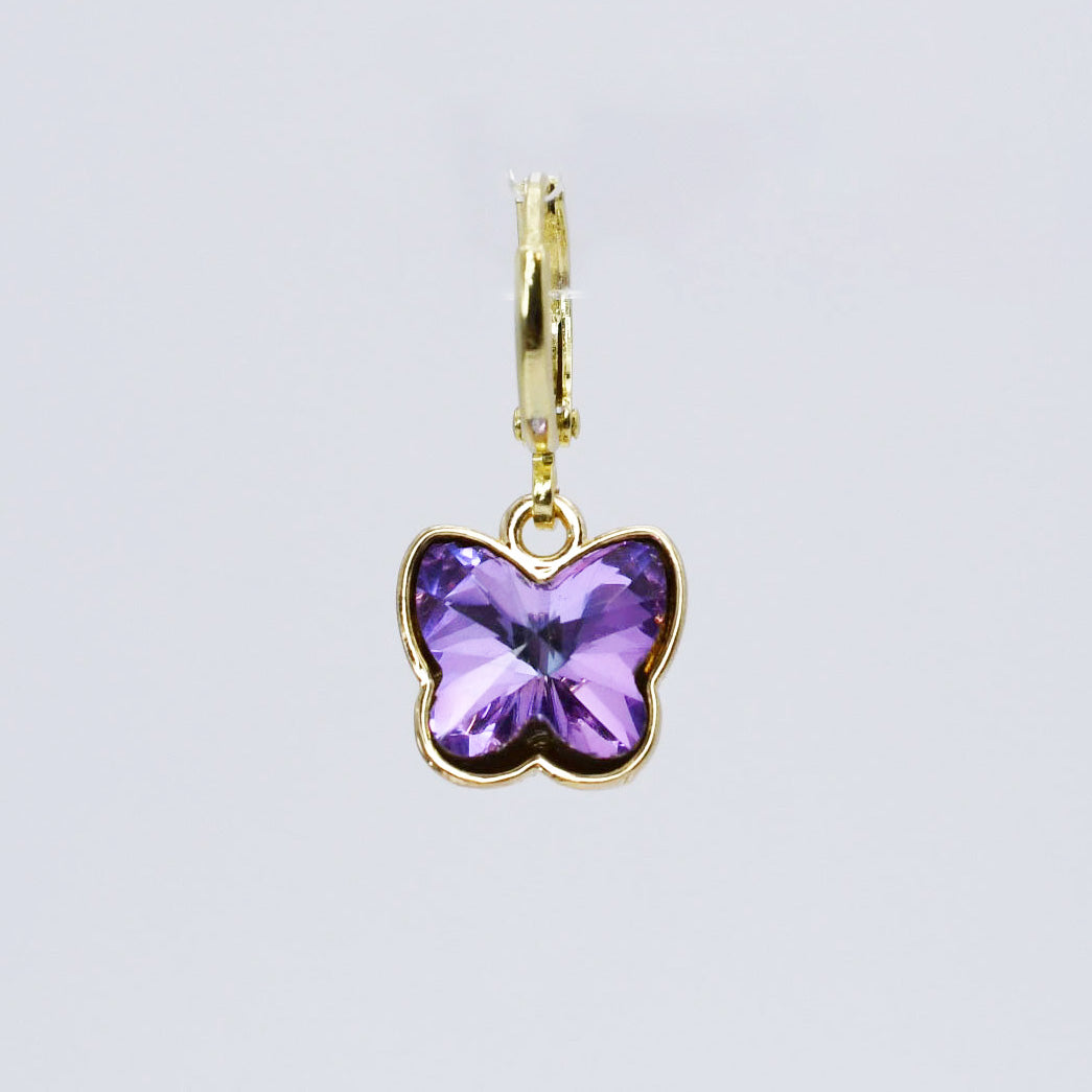 Petite Purple Chunky Butterfly Charm