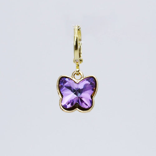 Petite Purple Chunky Butterfly Charm CH-360