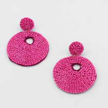 Load image into Gallery viewer, Pink Beaded Drop Disc D93
