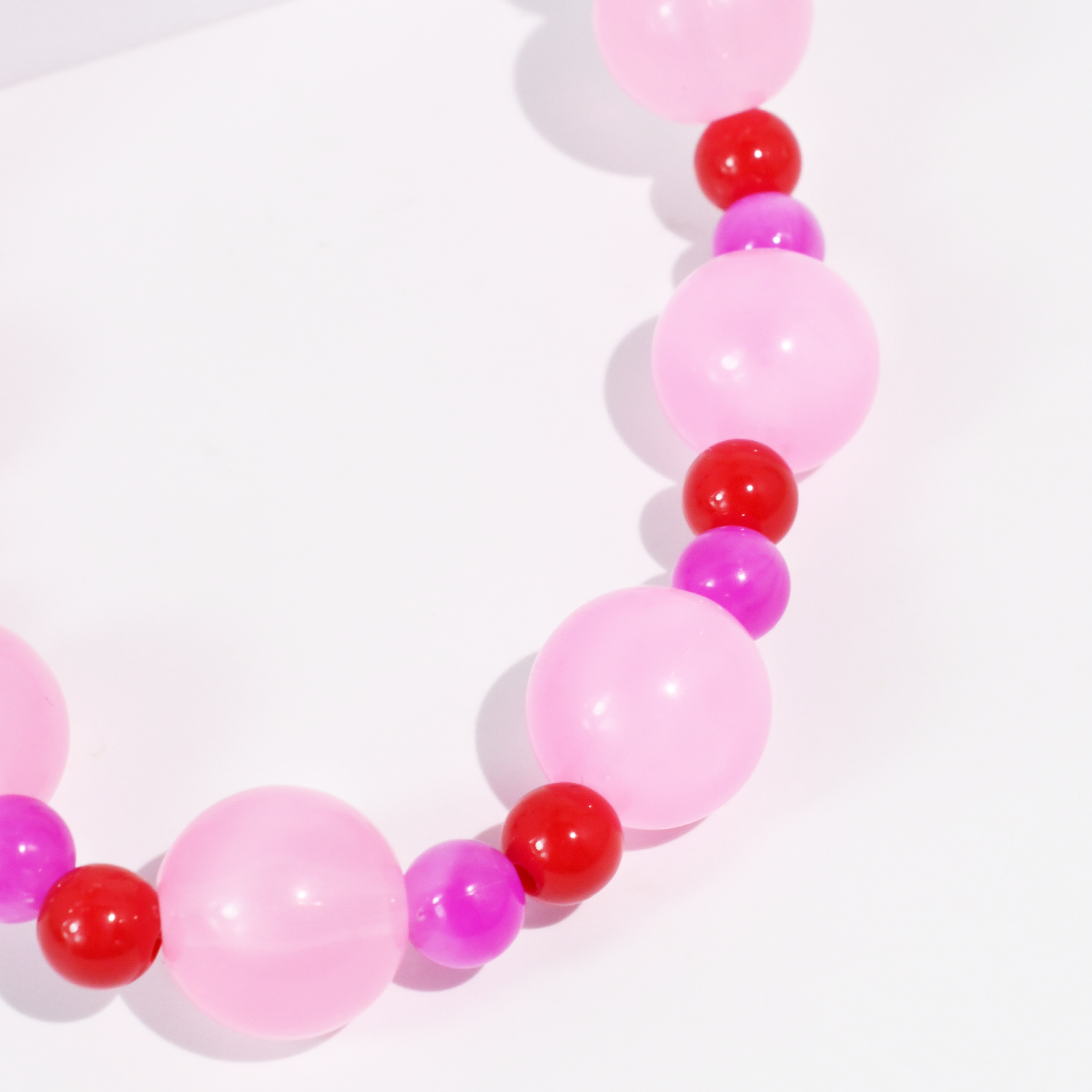 Pink Palms Stone Necklace