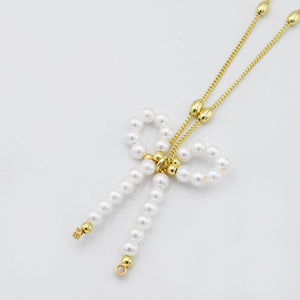Pretty Pearl Bow Necklace