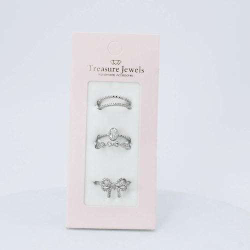 Princess Silver Ring Set