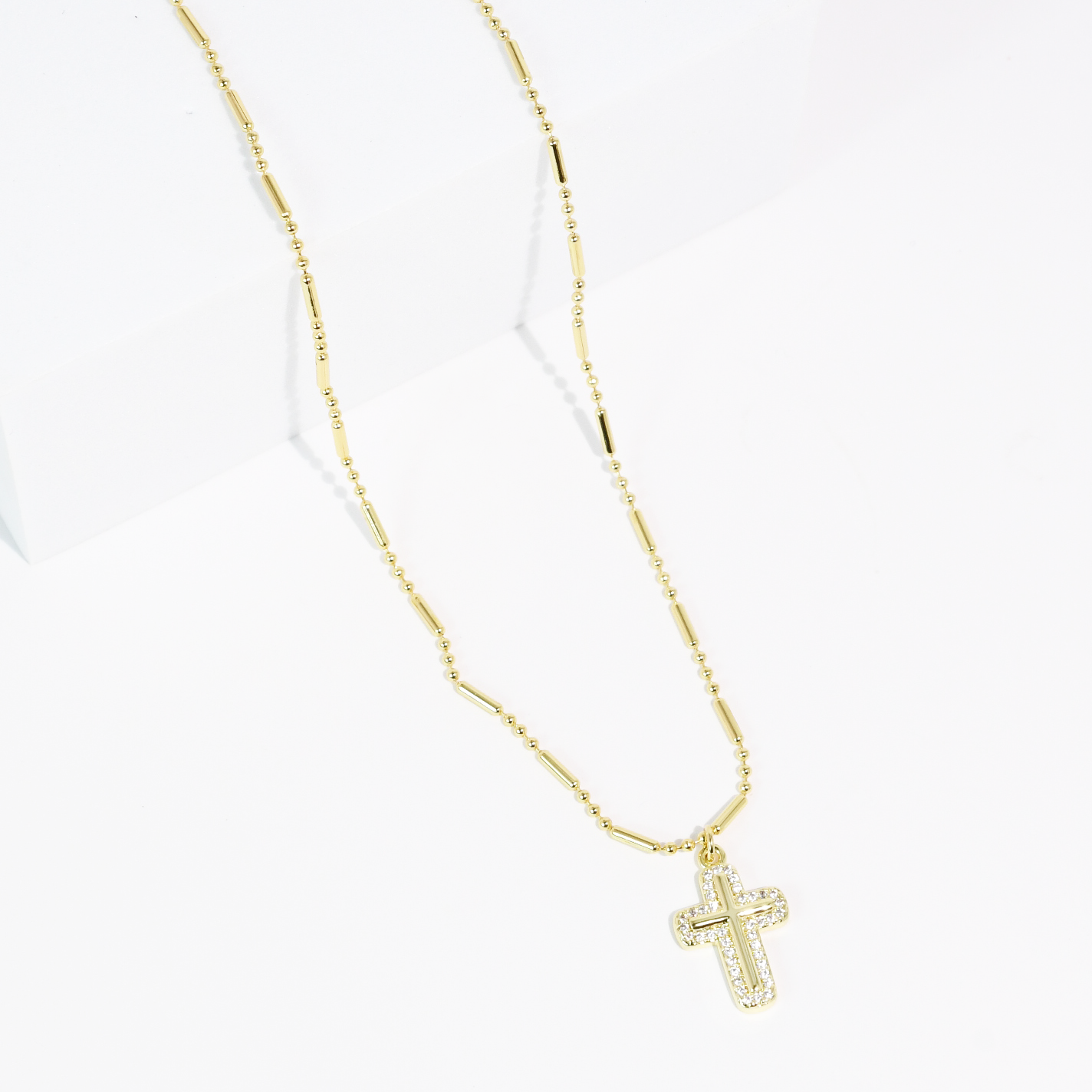 Promise Cross Gold Necklace