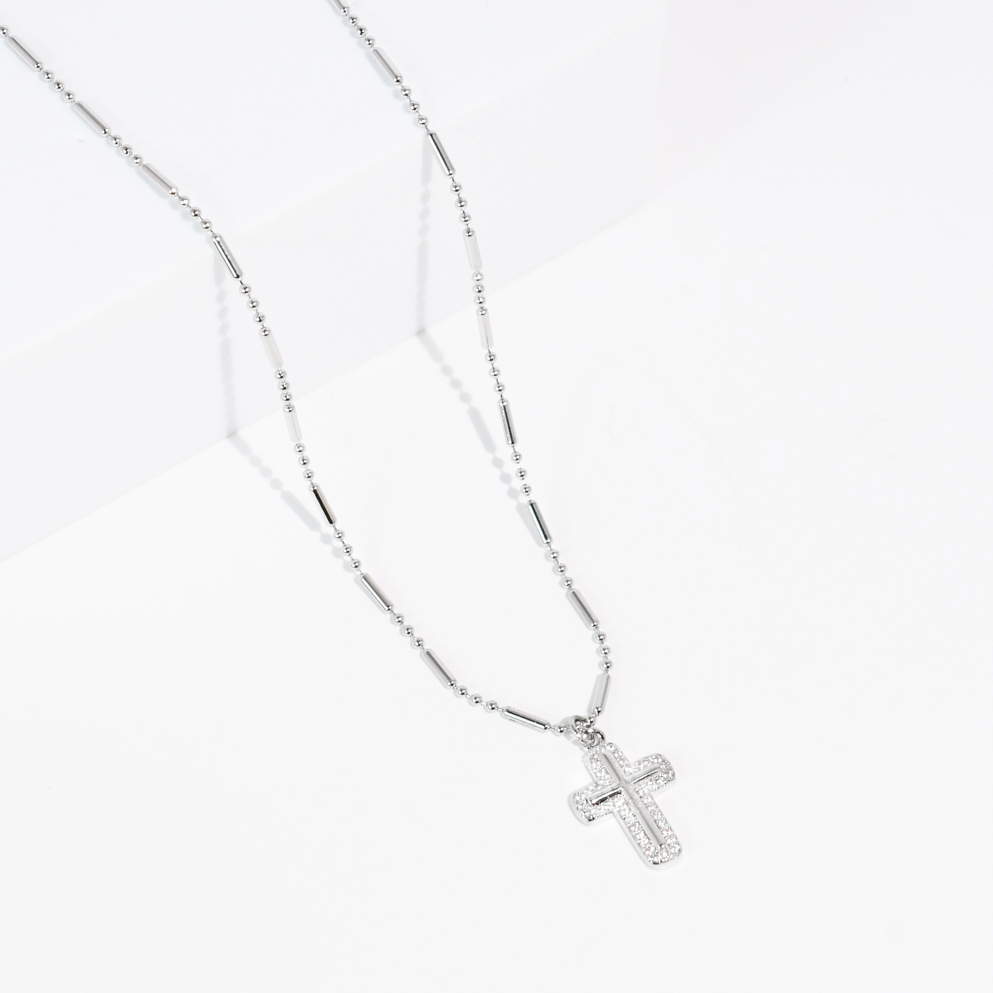 Promise Cross Silver Necklace