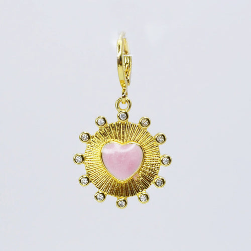 Shinning Heart Pink Charm CH-343