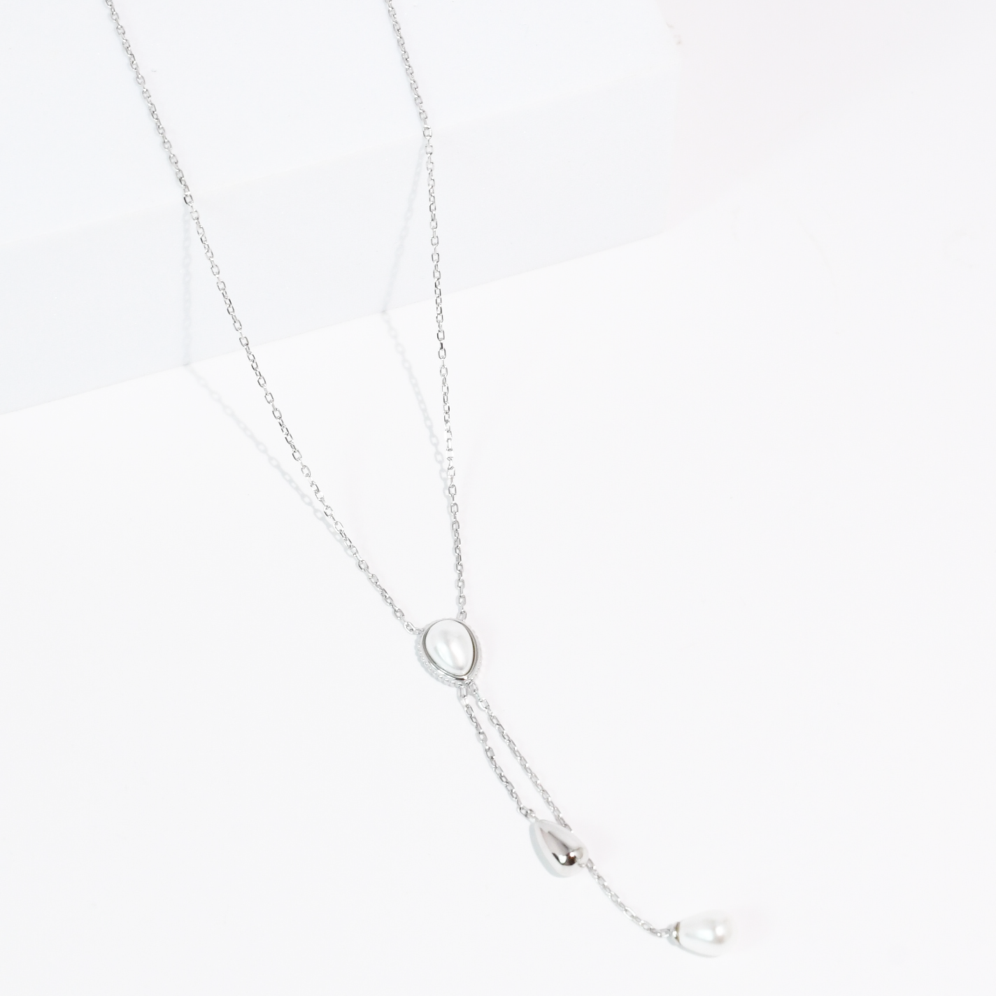 Waterproof Silver Drop Necklace