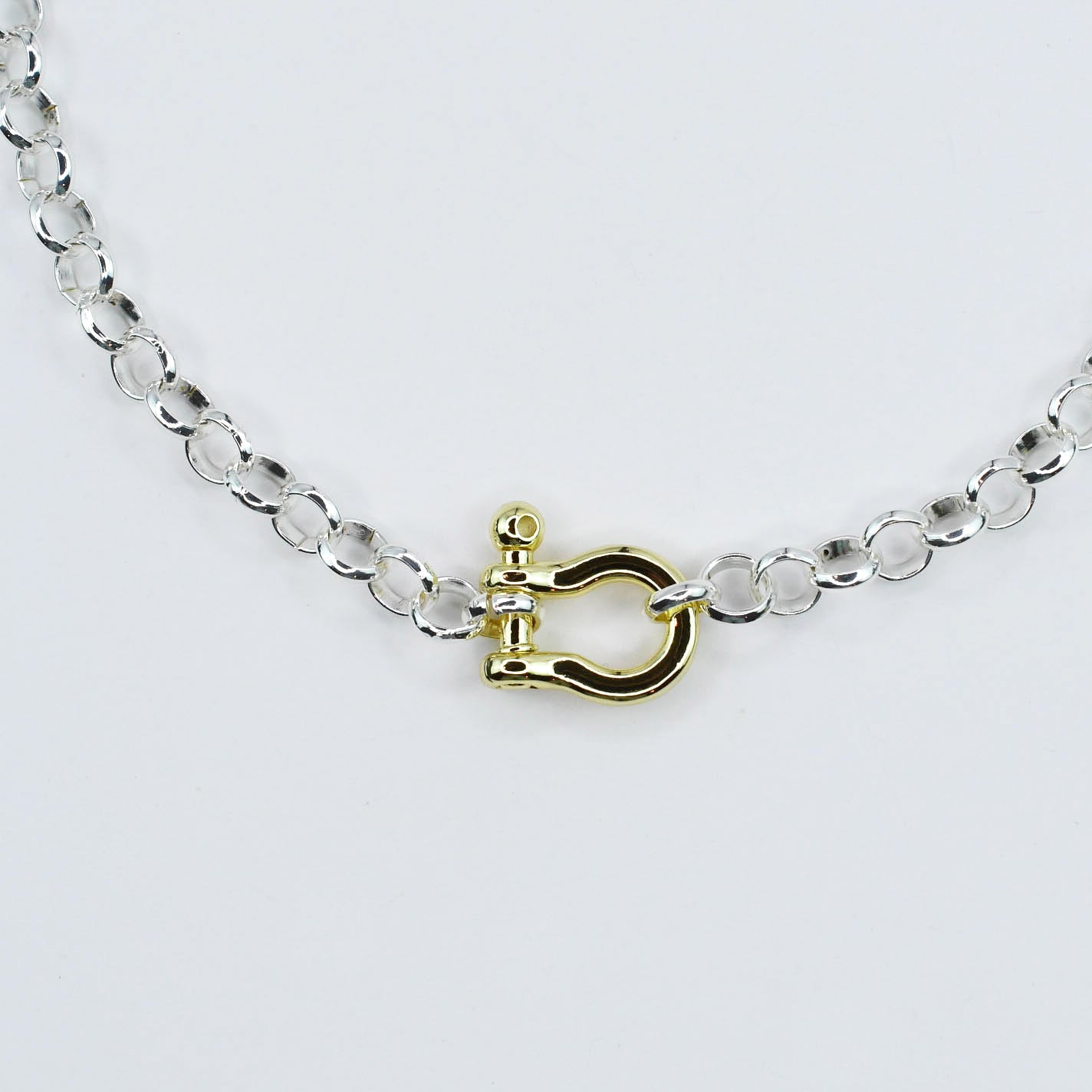 Silver Link Clasp Necklace