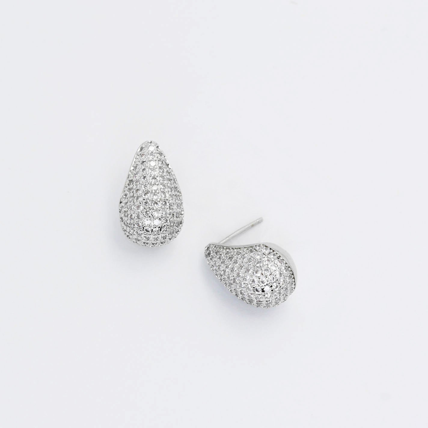 Teardrop Glam Silver