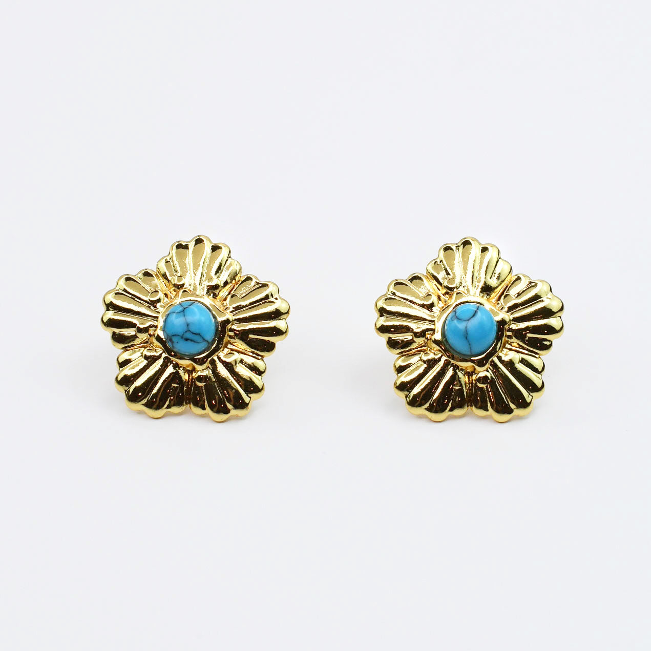 Turquoise Daisy Stud