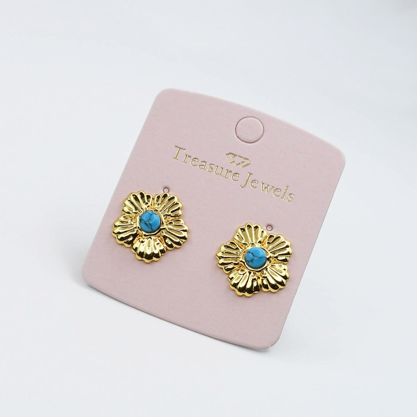 Turquoise Daisy Stud