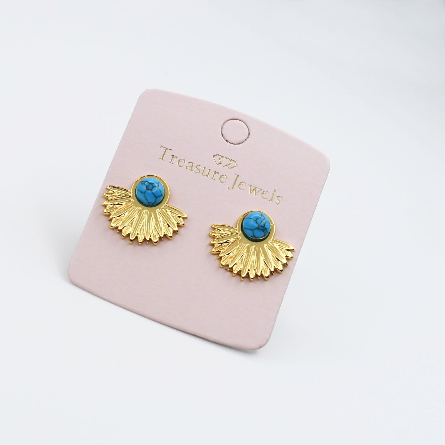 Turquoise Sunburst Stud