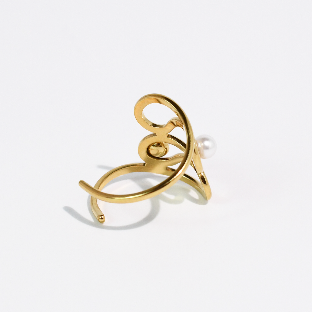Twisted Pearl Ring