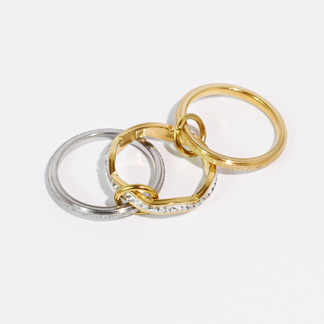 Ziggy Layer Band Silver Size 7