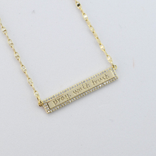 Load image into Gallery viewer, Pray Wait Trust Gold Necklace I-50
