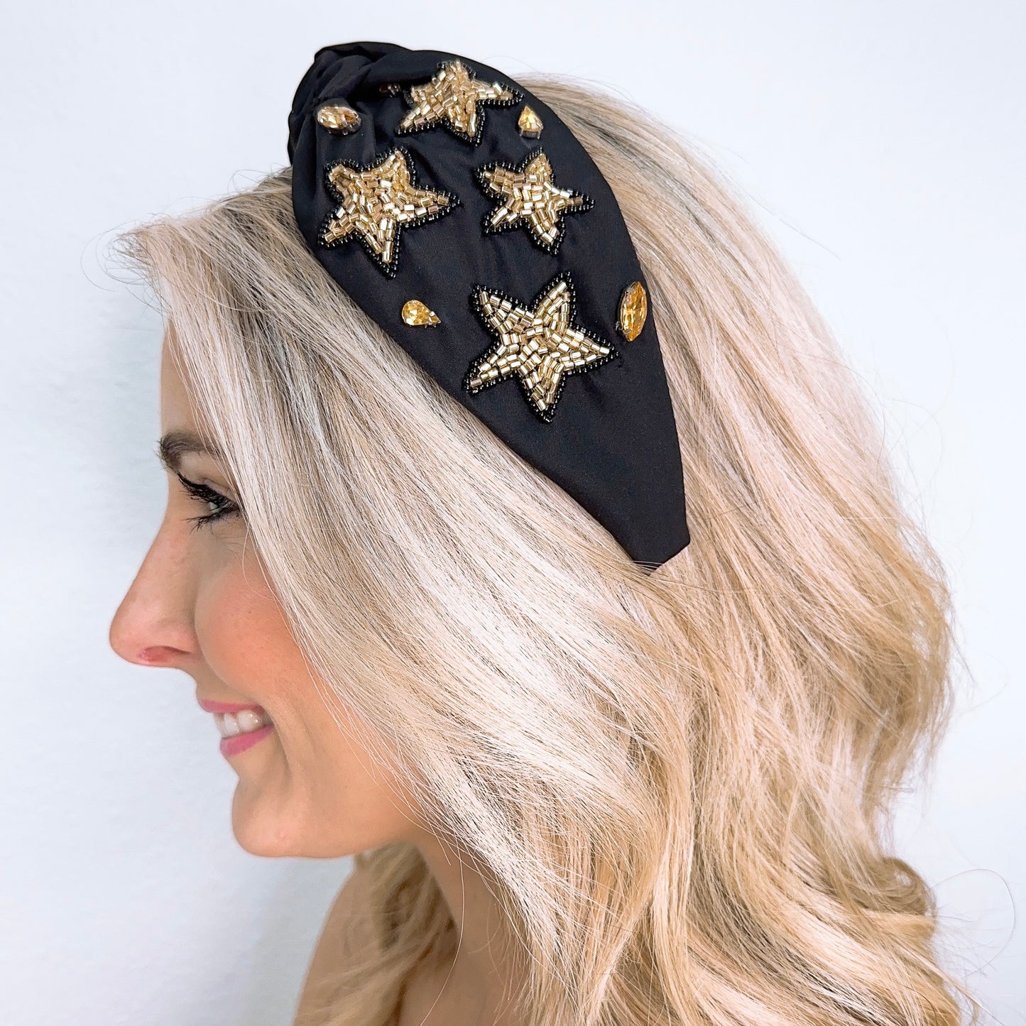Star Black/Gold Headband U89