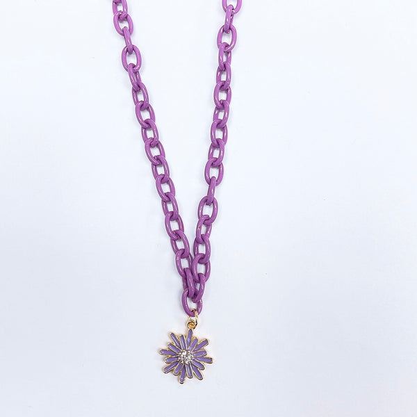 Daisy lavender necklace N-5