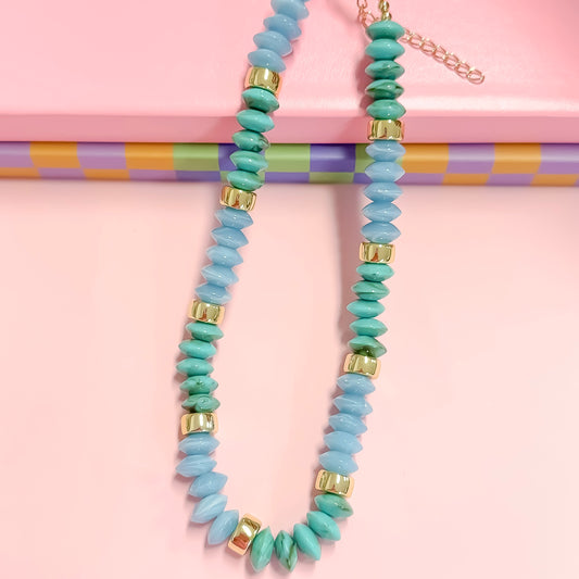 Turquoise Day Dream Beaded Necklace
