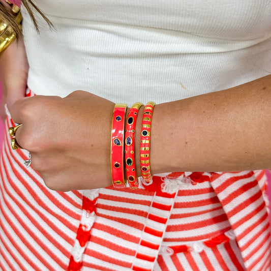 Sunset Confetti Bangles Set